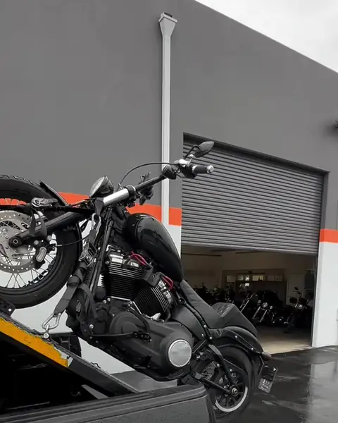 Cruiser at a shop pickup