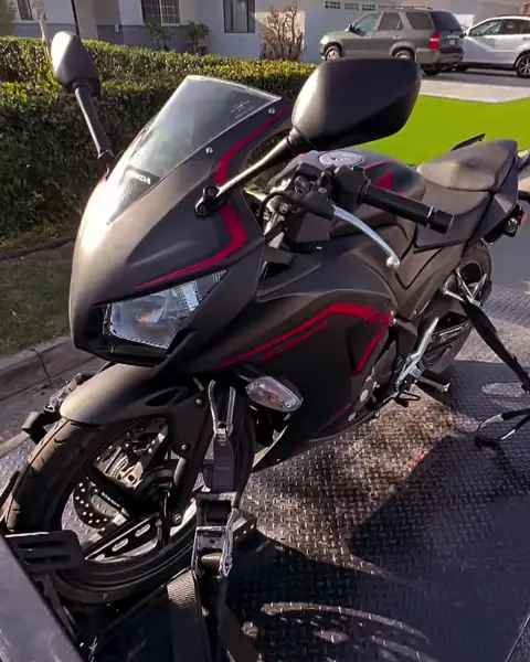 Sportbike on the bed